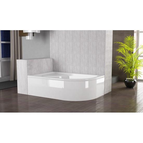 Asymmetric Sitting Mini Oval Bathtub h:45|BAT-BAH-45