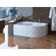 Asymmetric Sitting Mini Oval Bathtub h:45|BAT-BAH-45