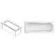 Rectangular Plain Bathtub h:55|BAT-BR1-55