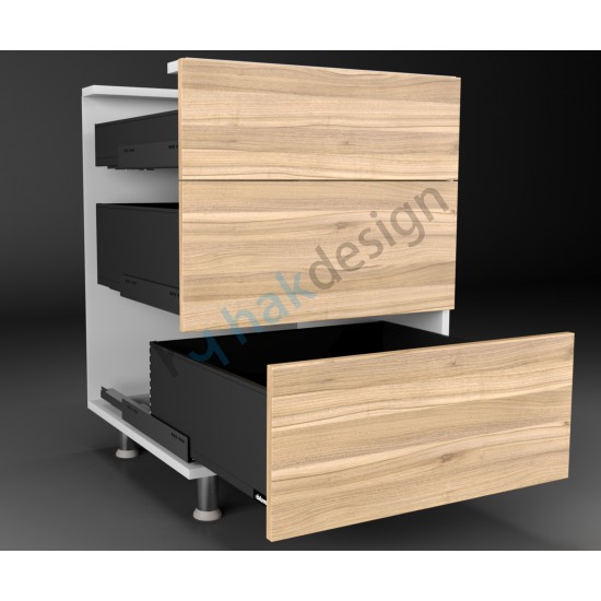 Three Drawers Base Module Kitchen Cabinet