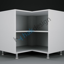 L Corner Base Module Double Door Kitchen Cabinet