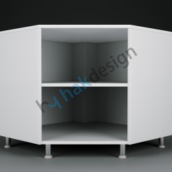 L Corner Base Module Single Door Kitchen Cabinet