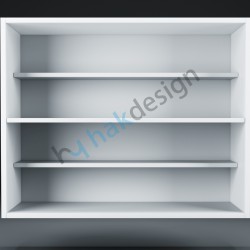 Horizontal Door Wall Module Double Shelf Kitchen Cabinet