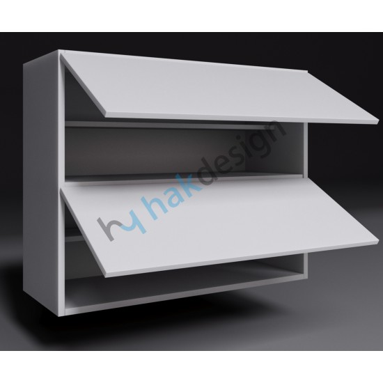 Horizontal Door Wall Module Double Shelf Kitchen Cabinet