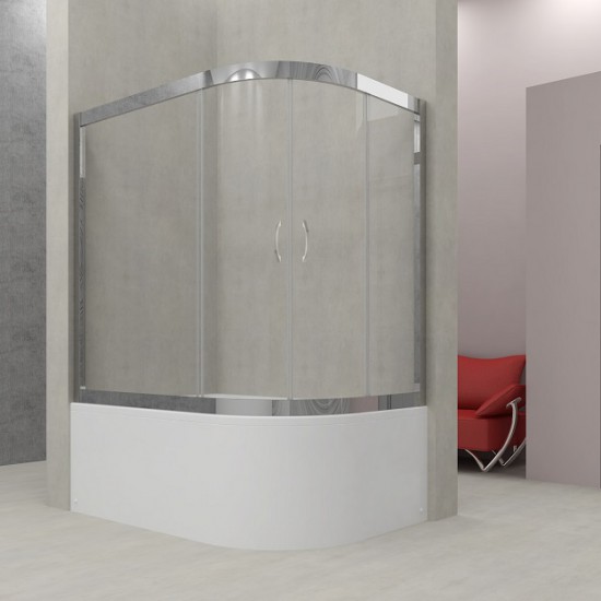 Asymmetric Bathtub Shower Cabin BAT-CAB