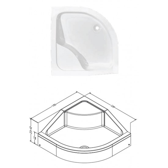 Oval Sitting Shower Tray h:22|BAT-TOH-22