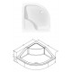 Oval Sitting Shower Tray h:22|BAT-TOH-22