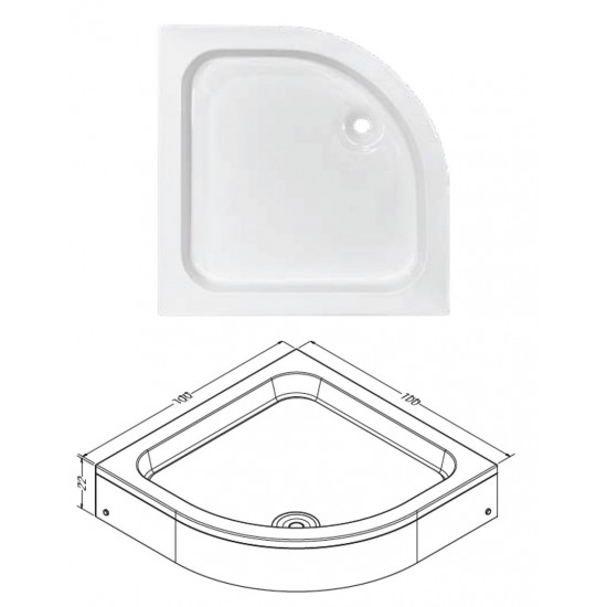 Oval Shower Tray h:22|BAT-TON-22