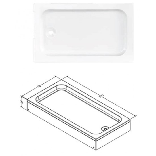 Rectangular Shower Tray h:22|BAT-TRN-22