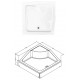 Square Sitting Shower Tray h:22|BAT-TSH-22