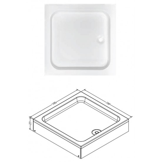 Square Shower Tray h:22|BAT-TSN-22