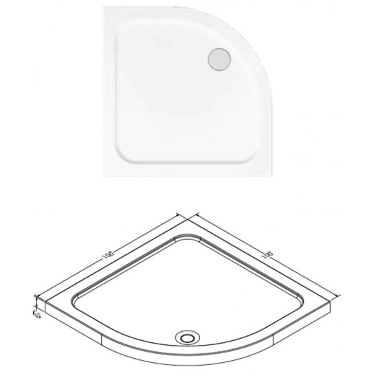 Oval Monoblok Shower Tray h:6,5|BAT-TOM-06