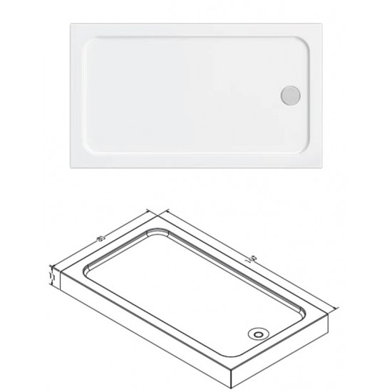 Rectangular Monoblock Shower Tray h:11|BAT-TRM-13