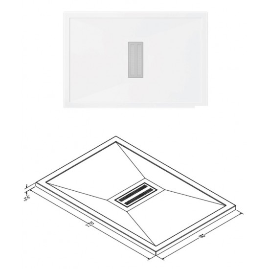 Rectangular Slim Shower Tray h:3,5|BAT-TR2-03